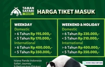 Taman Safari Bogor Tiket Masuk