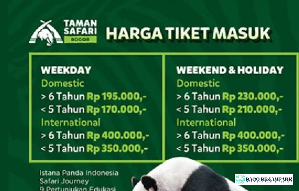 Taman Safari Bogor Tiket Masuk
